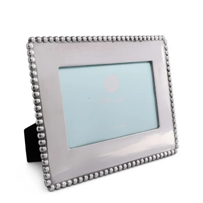 Engravable Beaded Photo Frame 4″ x 6″ by Arthur Court Designs