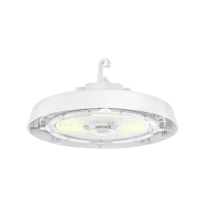 ETI ERHB-22L-LB3-8-CP3-MV-LVD-WH-OS Round LED High Bay 100-120-150W 13500-22500Lm 3500K-4000K-5000K 80 CRI 0-10V 120-277V Microwave Sensor (63815201-I)