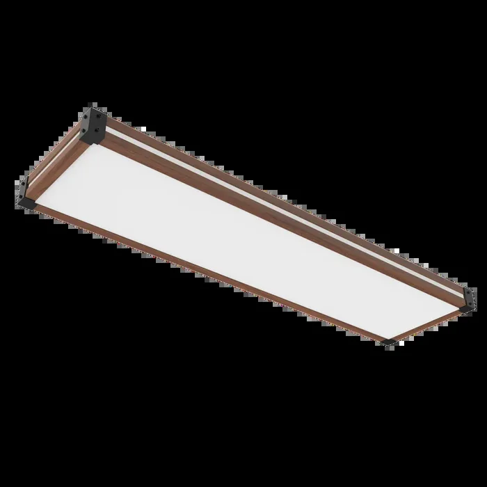 ETI ESLFM-13-8CP3NL-SV-TD-WN Essex 55W Linear Flush Mount 120V 4500Lm CCT Selectable 3000K/4000K/5000K Triac Dimming Walnut Finish (C05009401A)