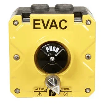 Federal Signal Call Point International General Signaling Push Button M20 Red Dual Screw Terminal No Lift Flap ATEX/IECEx CE/UKCA SIL2 (CP-PB-M-R-2-NNN-00-1)