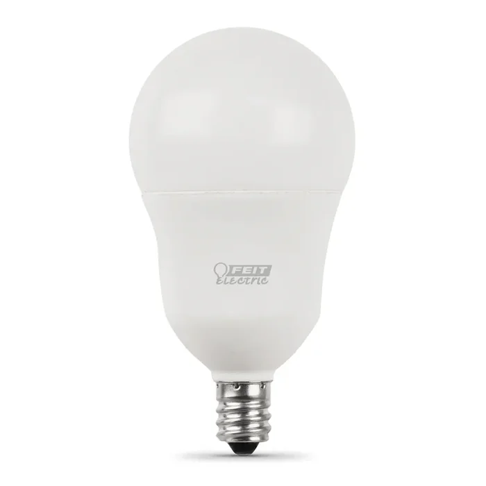 Feit Electric LED A15 40W Equivalent 450Lm Filament White Glass Candelabra Base 5000K 2-Pack CEC Compliant Bulb (BPA1540C/950CA/2)