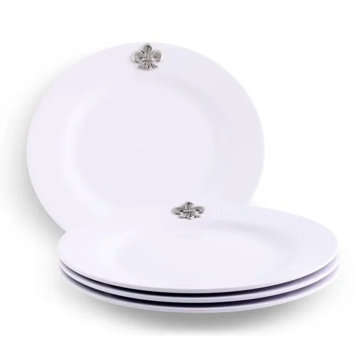 Fleur De Lis Melamine Lunch Plates – Set of 4 by Arthur Court Designs