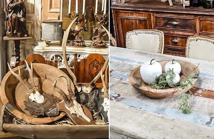 FOUND Antique Handcrafted Wooden Bowl | Found Object – Decor Steals