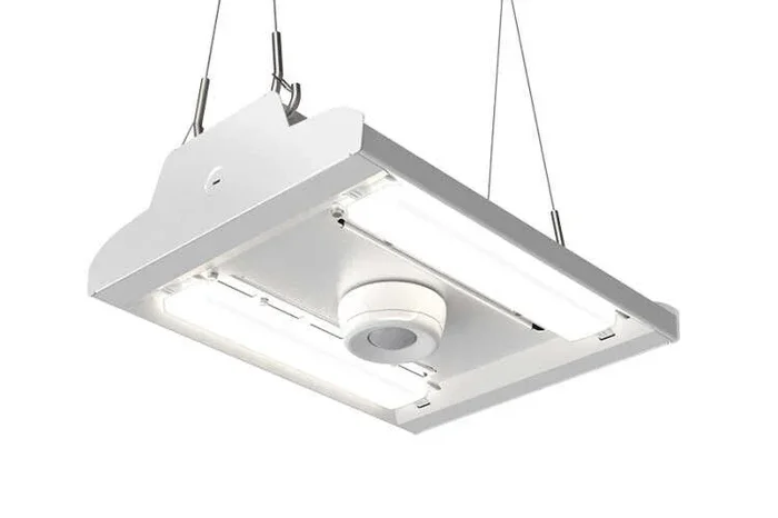 GE ABV402448WDNASTKQWHTEE201PK ABV4 High Bay 120-277V 24000Lm 4000K 120 Degree Diffused Lens Occupancy/Ambient Light Sensor Standard Mount Knockout No Plug White 20W Emergency (93302033)