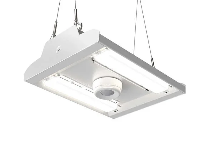 GE ABV402457W1QASTKQWHTE1PK ABV4 High Bay 120-277V 24000Lm 5000K 120 Degree No Lens Occupancy Sensor On/Off 360 Degree LSXR No External Wiring Standard Mount Knockout No Plug White (93306449)