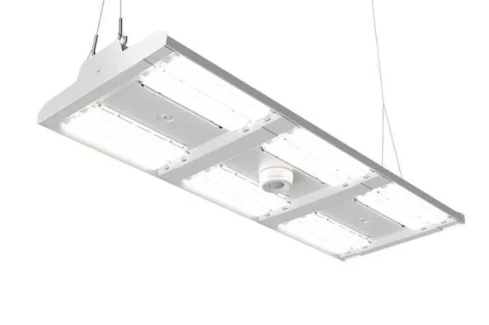 GE ABV407248WDFBSTKQWHTEE201PK ABV4 High Bay 120-277V 72000Lm 4000K 120 Degree Diffused Lens Occupancy/Ambient Light Sensor Standard Mount Knockout No Plug White 20W Emergency (93305010)