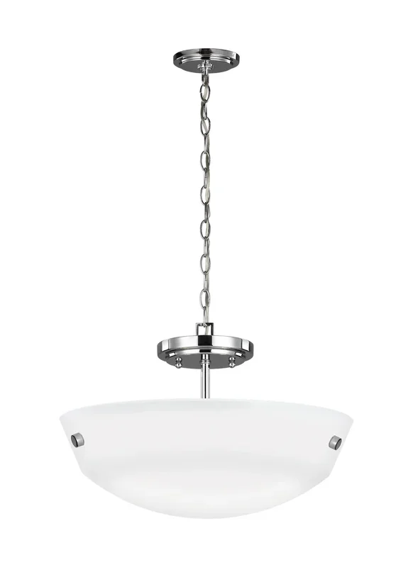 Generation Lighting – 7715202-05 – Two Light Semi-Flush Convertible Pendant – Kerrville – Chrome
