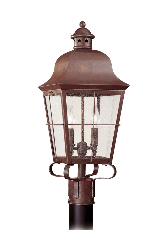 Generation Lighting – 8262EN-44 – Two Light Outdoor Post Lantern – Chatham – Weathered Copper