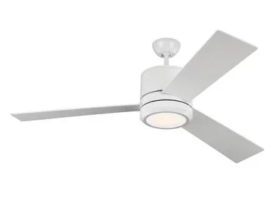 Generation Lighting Vision 56 Inch Ceiling Fan 120V 2700K 90 CRI 950Lm Matte White (3VNMR56RZWD-V1)