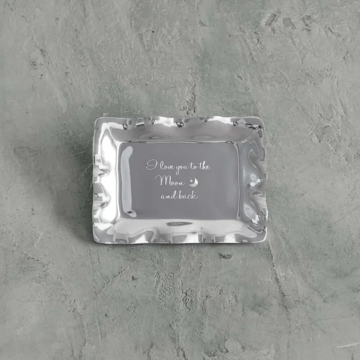 Giftables Vento Engraved Tray “Love You To Moon Back” by Beatriz Ball
