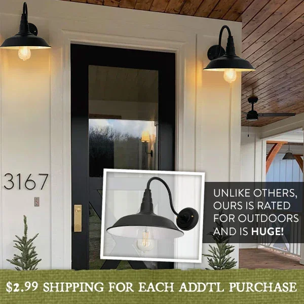Gooseneck Wall Sconce, Matte Black Outdoor Rated – Decor Steals