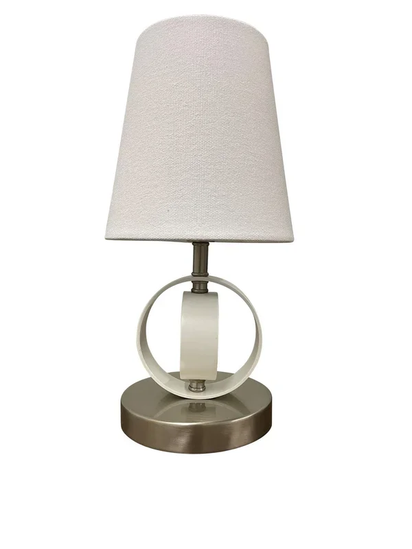 House of Troy – B209-SN/WT – One Light Accent Lamp – Bryson – Satin Nickel/White