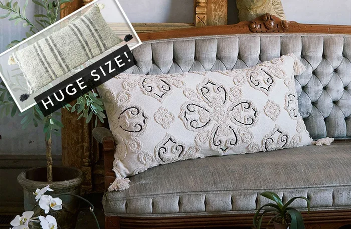 HUGE 40 Inch Lush Cotton Throw Pillows – Decor Steals