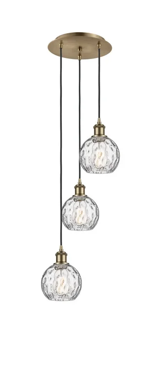 Innovations – 113B-3P-AB-G1215-6 – Three Light Pendant – Ballston – Antique Brass
