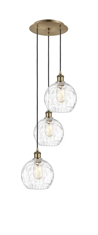 Innovations – 113B-3P-AB-G1215-8 – Three Light Pendant – Ballston – Antique Brass
