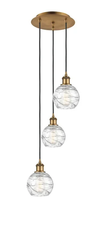 Innovations – 113B-3P-BB-G1213-6 – Three Light Pendant – Ballston – Brushed Brass