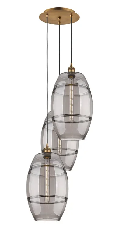 Innovations – 113B-3P-BB-G557-10SM – Three Light Pendant – Ballston – Brushed Brass