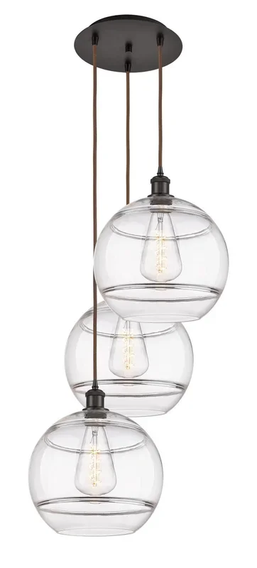 Innovations – 113B-3P-OB-G556-12CL – Three Light Pendant – Ballston – Oil Rubbed Bronze