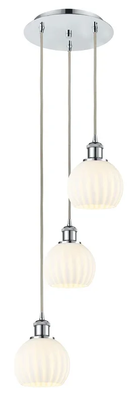 Innovations – 113B-3P-PC-G1217-6WV – LED Pendant – Ballston – Polished Chrome