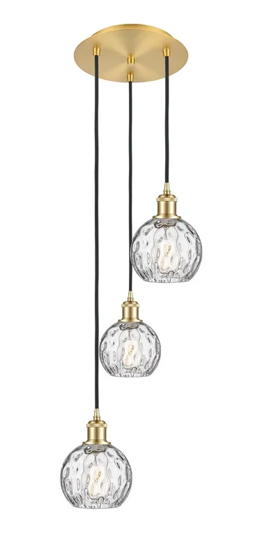 Innovations – 113B-3P-SG-G1215-6 – Three Light Pendant – Ballston – Satin Gold