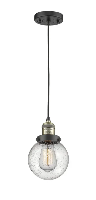 Innovations – 201C-BAB-G204-6 – One Light Mini Pendant – Franklin Restoration – Black Antique Brass