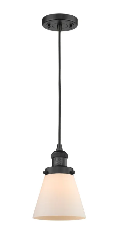 Innovations – 201C-BK-G61 – One Light Mini Pendant – Franklin Restoration – Matte Black