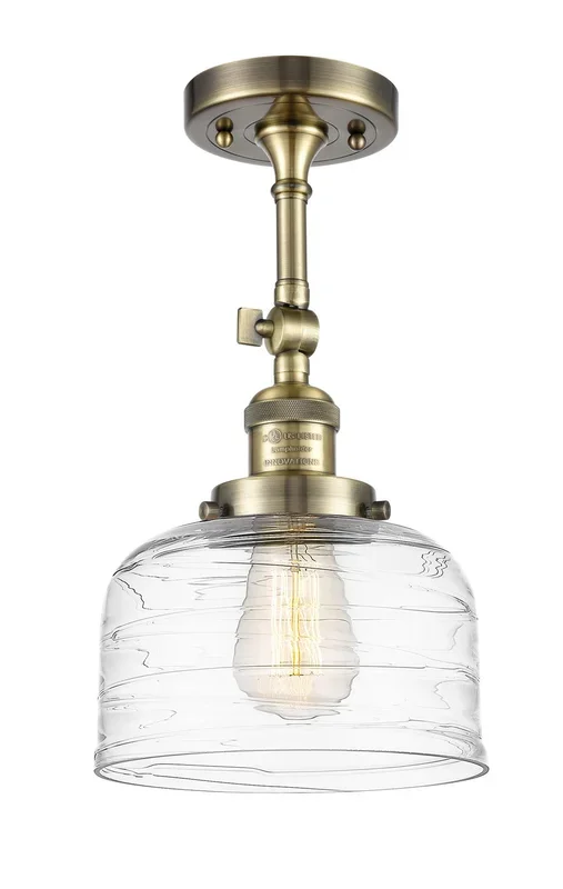 Innovations – 201F-AB-G713 – One Light Semi-Flush Mount – Franklin Restoration – Antique Brass