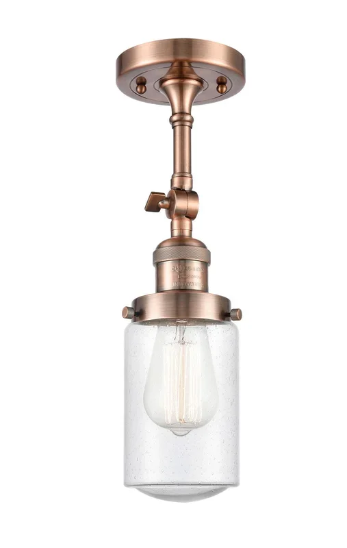 Innovations – 201F-AC-G314-LED – LED Semi-Flush Mount – Franklin Restoration – Antique Copper