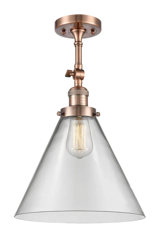 Innovations – 201F-AC-G42-L-LED – LED Semi-Flush Mount – Franklin Restoration – Antique Copper