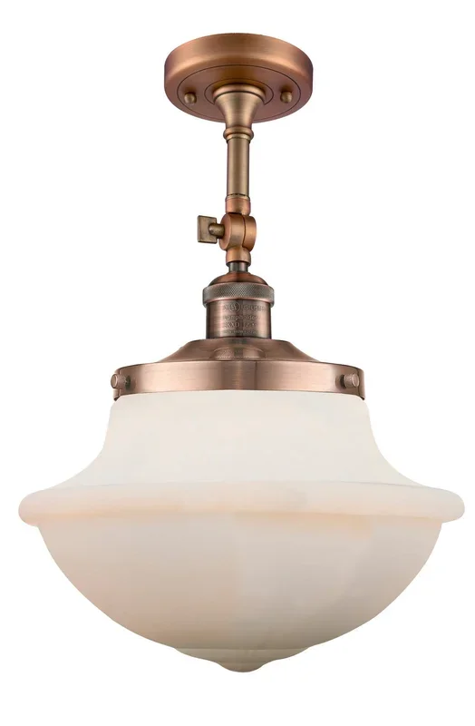 Innovations – 201F-AC-G541-LED – LED Semi-Flush Mount – Franklin Restoration – Antique Copper