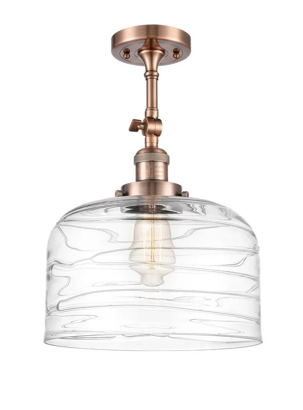 Innovations – 201F-AC-G713-L-LED – LED Semi-Flush Mount – Franklin Restoration – Antique Copper