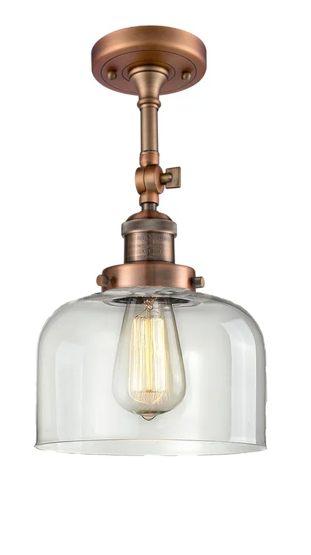 Innovations – 201F-AC-G72-LED – LED Semi-Flush Mount – Franklin Restoration – Antique Copper
