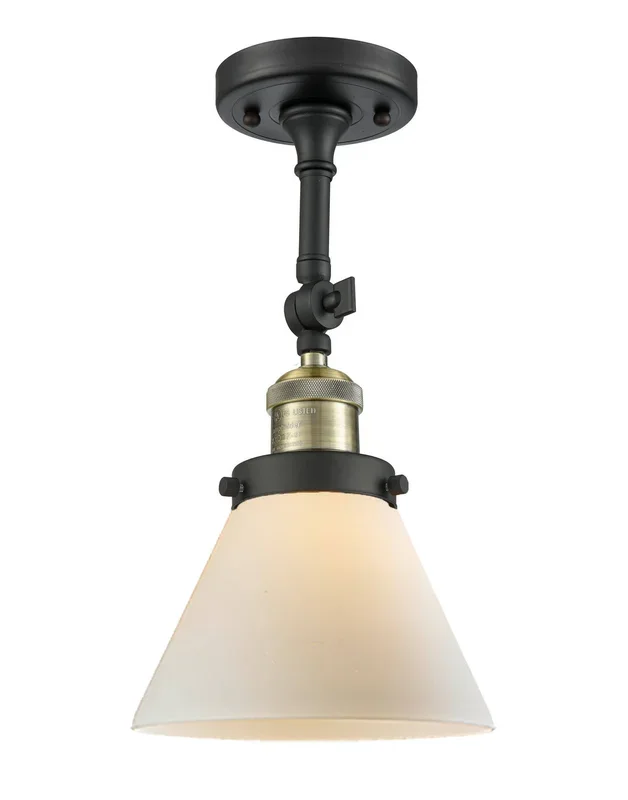 Innovations – 201F-BAB-G41-LED – LED Semi-Flush Mount – Franklin Restoration – Black Antique Brass