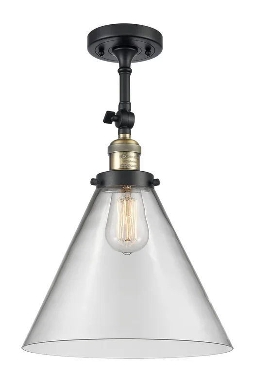 Innovations – 201F-BAB-G42-L-LED – LED Semi-Flush Mount – Franklin Restoration – Black Antique Brass