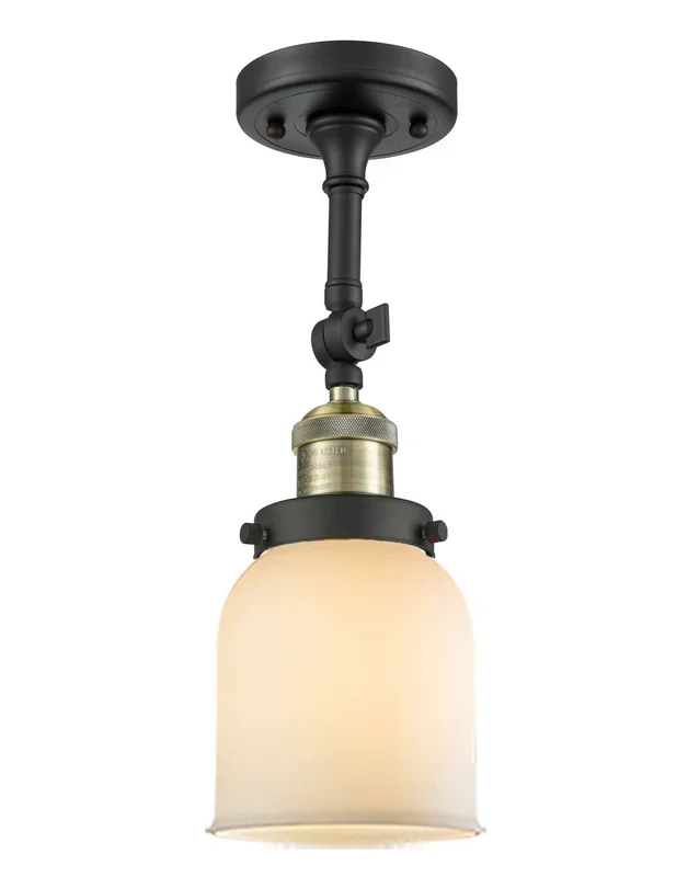 Innovations – 201F-BAB-G51-LED – LED Semi-Flush Mount – Franklin Restoration – Black Antique Brass