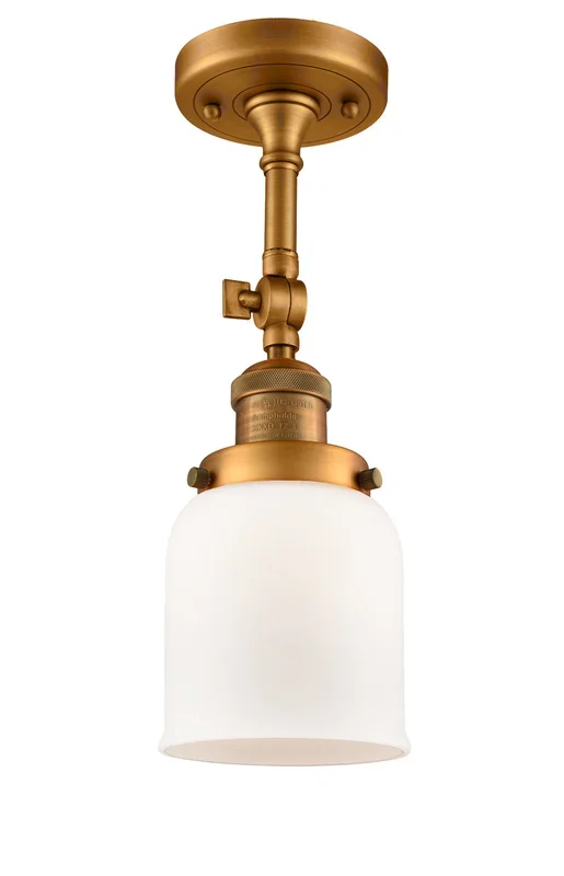 Innovations – 201F-BB-G51 – One Light Semi-Flush Mount – Franklin Restoration – Brushed Brass