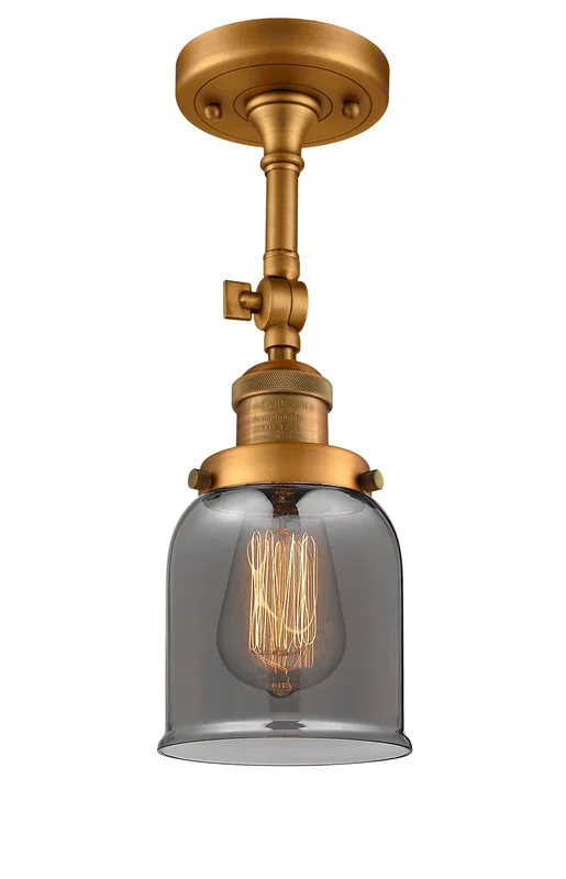 Innovations – 201F-BB-G53 – One Light Semi-Flush Mount – Franklin Restoration – Brushed Brass