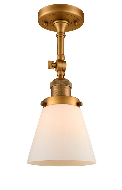 Innovations – 201F-BB-G61 – One Light Semi-Flush Mount – Franklin Restoration – Brushed Brass