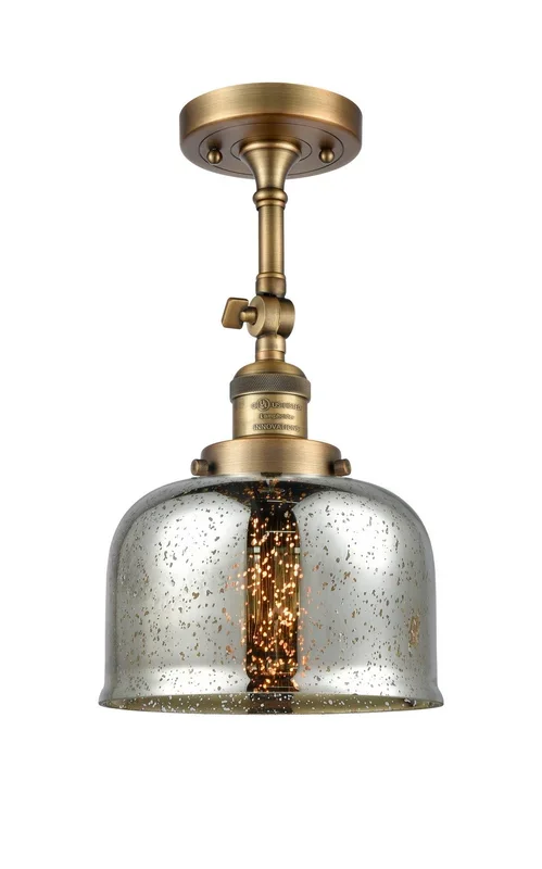 Innovations – 201F-BB-G78-LED – LED Semi-Flush Mount – Franklin Restoration – Brushed Brass
