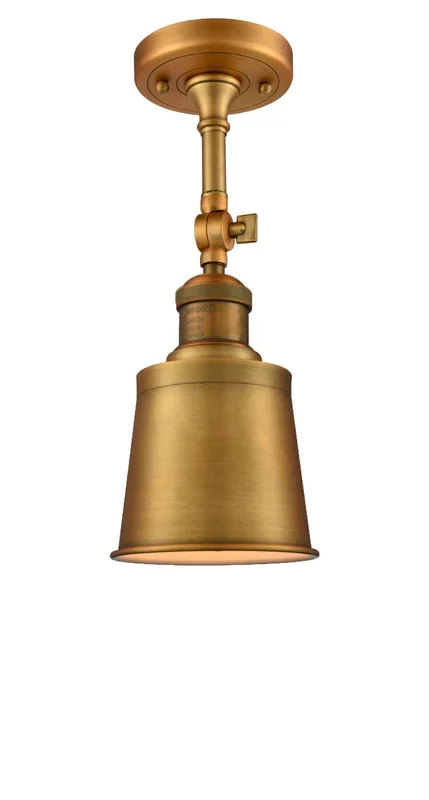 Innovations – 201F-BB-M9-BB-LED – LED Semi-Flush Mount – Franklin Restoration – Brushed Brass