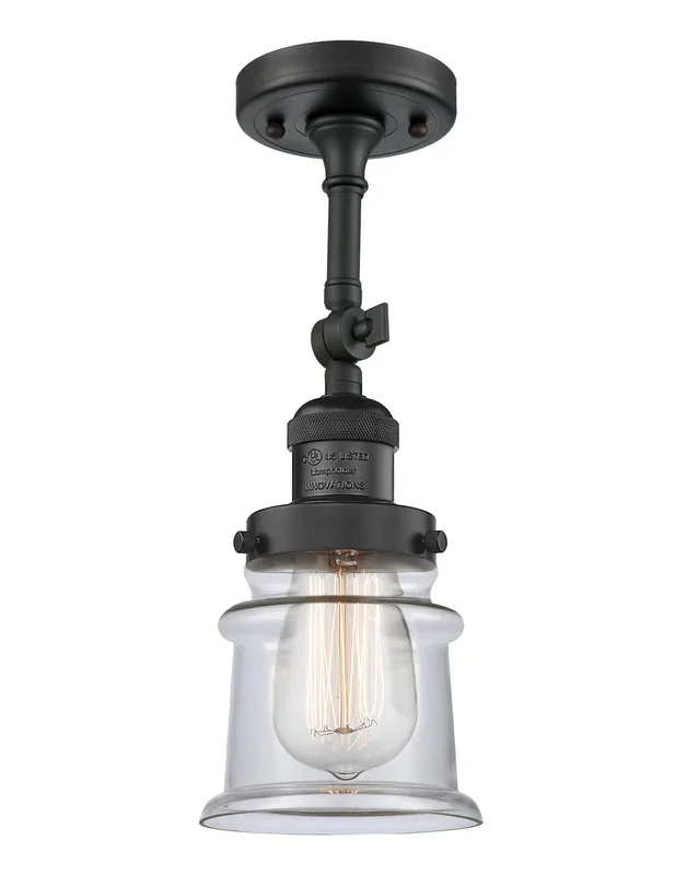 Innovations – 201F-BK-G182S – One Light Semi-Flush Mount – Franklin Restoration – Matte Black