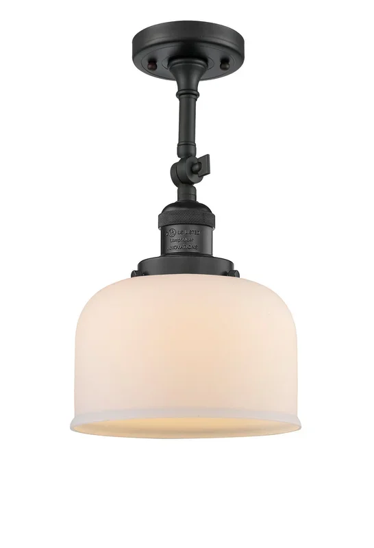 Innovations – 201F-BK-G71 – One Light Semi-Flush Mount – Franklin Restoration – Matte Black