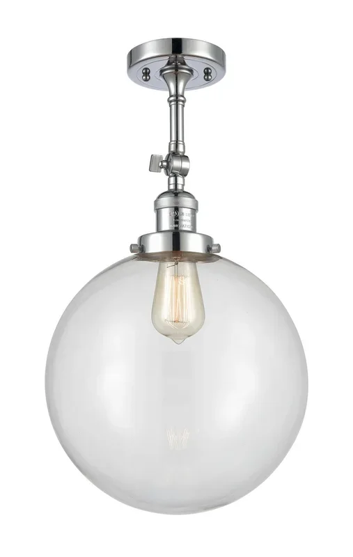 Innovations – 201F-PC-G202-12-LED – LED Semi-Flush Mount – Franklin Restoration – Polished Chrome