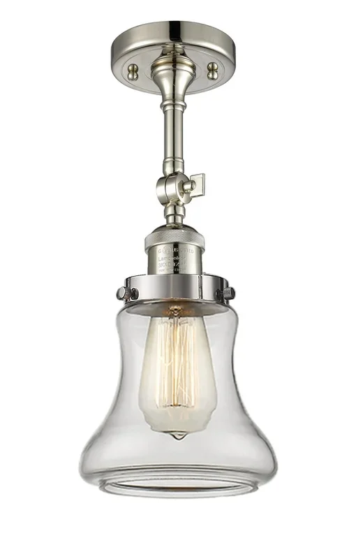 Innovations – 201F-PN-G192-LED – LED Semi-Flush Mount – Franklin Restoration – Polished Nickel