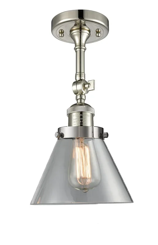 Innovations – 201F-PN-G42-LED – LED Semi-Flush Mount – Franklin Restoration – Polished Nickel