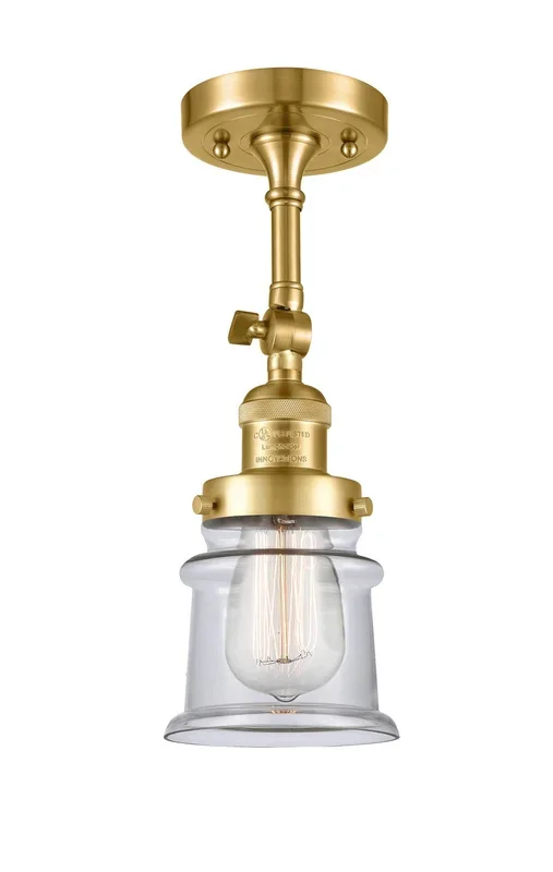 Innovations – 201F-SG-G182S-LED – LED Semi-Flush Mount – Franklin Restoration – Satin Gold