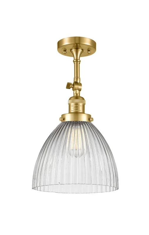 Innovations – 201F-SG-G222-LED – LED Semi-Flush Mount – Franklin Restoration – Satin Gold