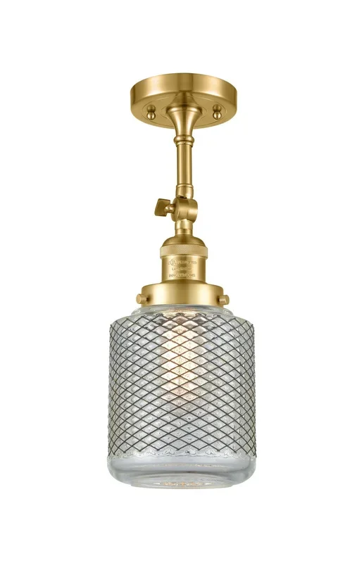 Innovations – 201F-SG-G262-LED – LED Semi-Flush Mount – Franklin Restoration – Satin Gold