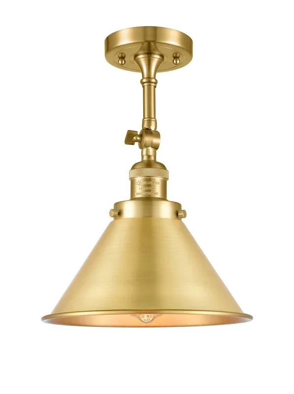 Innovations – 201F-SG-M10-SG – One Light Semi-Flush Mount – Franklin Restoration – Satin Gold