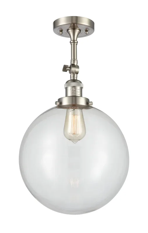 Innovations – 201F-SN-G202-12 – One Light Semi-Flush Mount – Franklin Restoration – Brushed Satin Nickel
